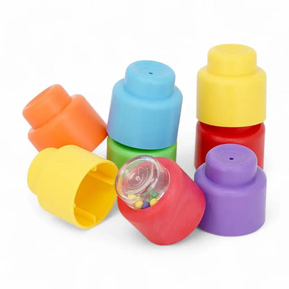 Morbidi Mattoncini Colorati per Bambini 6 - 36 Mesi con Sonaglio - BabyLud