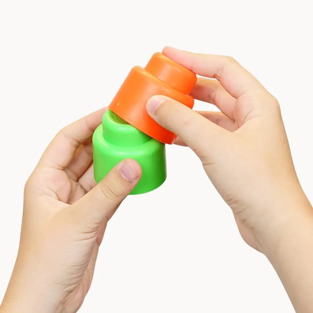 Morbidi Mattoncini Colorati per Bambini 6 - 36 Mesi con Sonaglio - BabyLud
