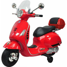 Globo Vespa Elettrica Rossa 12V Moto Per Bambini Scooter 