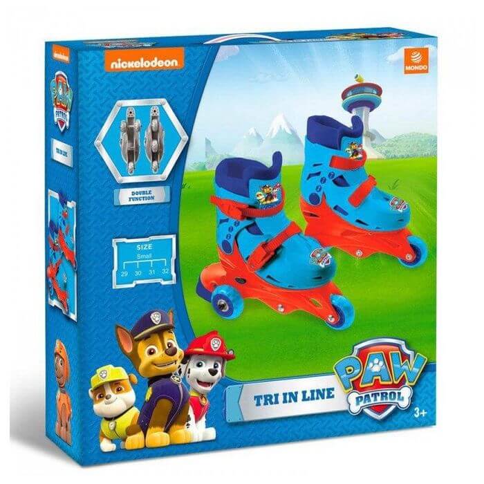 Pattini In Linea 3 Ruote Paw Patrol Regolabili 29 - 32 - BabyLud