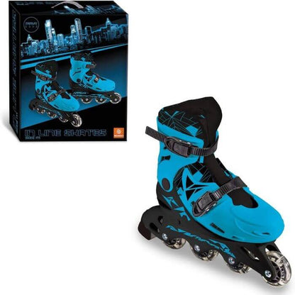 Pattini in Linea Regolabili Blu Misura 33 - 36 - BabyLud