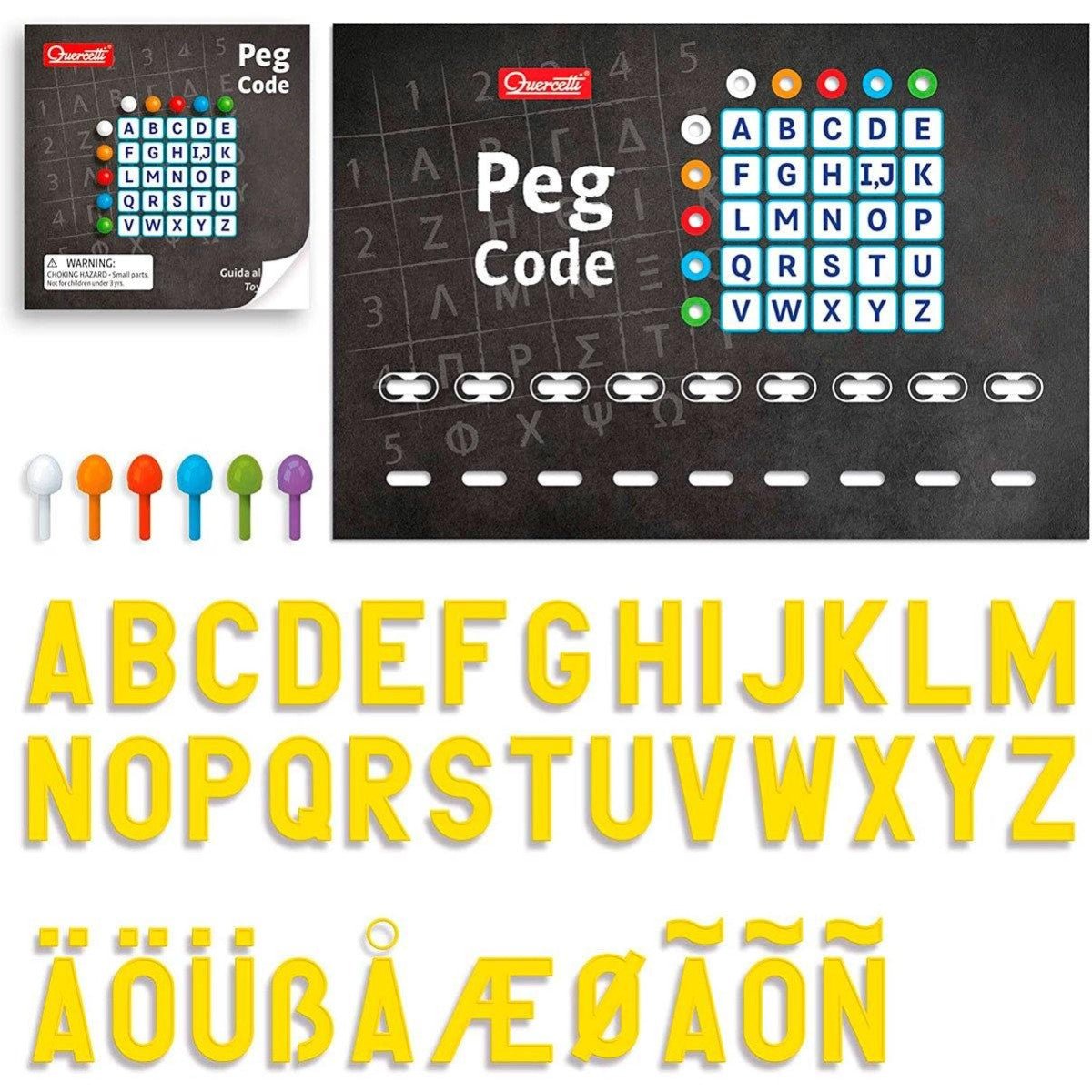 Peg Code Chiodini e Lettere Coding Quercetti 1002 - BabyLud
