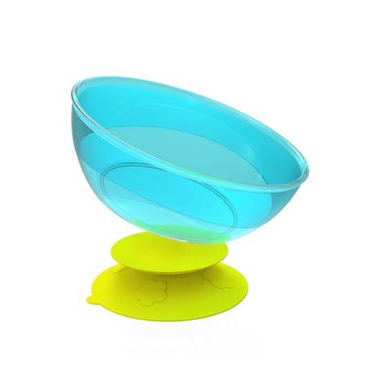 Piatto Con Ventosa Per Neonati Lime Azzurro - BabyLud
