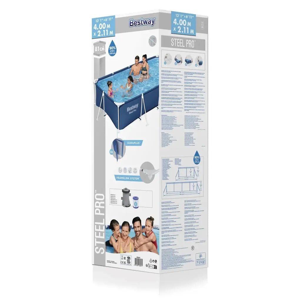 Piscina Fuori Terra Bestway Steel Pro 400x211x81 Cm - BabyLud
