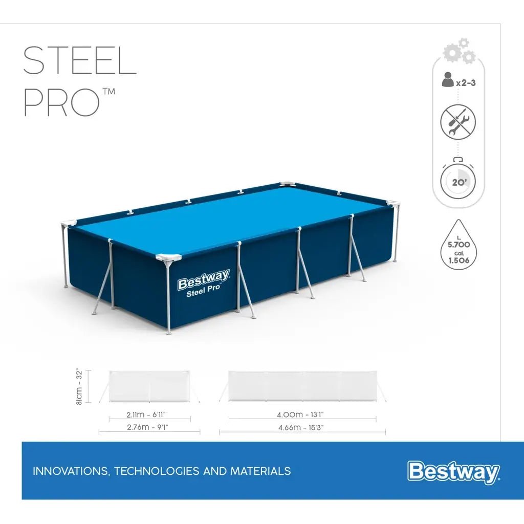 Piscina Fuori Terra Bestway Steel Pro 400x211x81 Cm - BabyLud