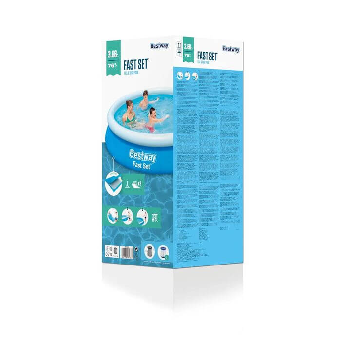 Piscina Rotonda Fuori Terra 366x76 cm con Pompa - BabyLud