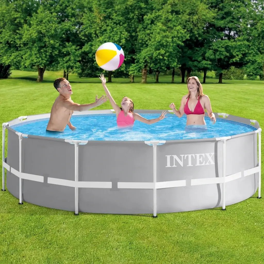 Piscina Rotonda Prisma Frame 366x366x99 Cm Con Scaletta - BabyLud