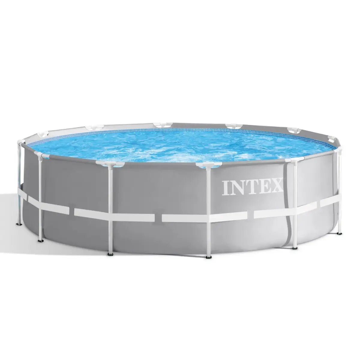 Piscina Rotonda Prisma Frame 366x366x99 Cm Con Scaletta - BabyLud