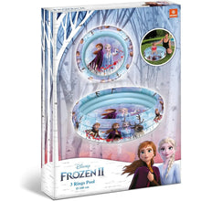 Piscina gonfiabile Disney Frozen II a 3 anelli diametro 100 cm con grafica Elsa Anna e personaggi, prodotto Mondo, età 36 mesi+