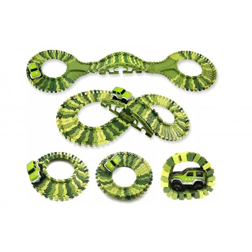 Pista con Dinosauri 240 Pezzi – Circuito Preistorico Con Auto - BabyLud