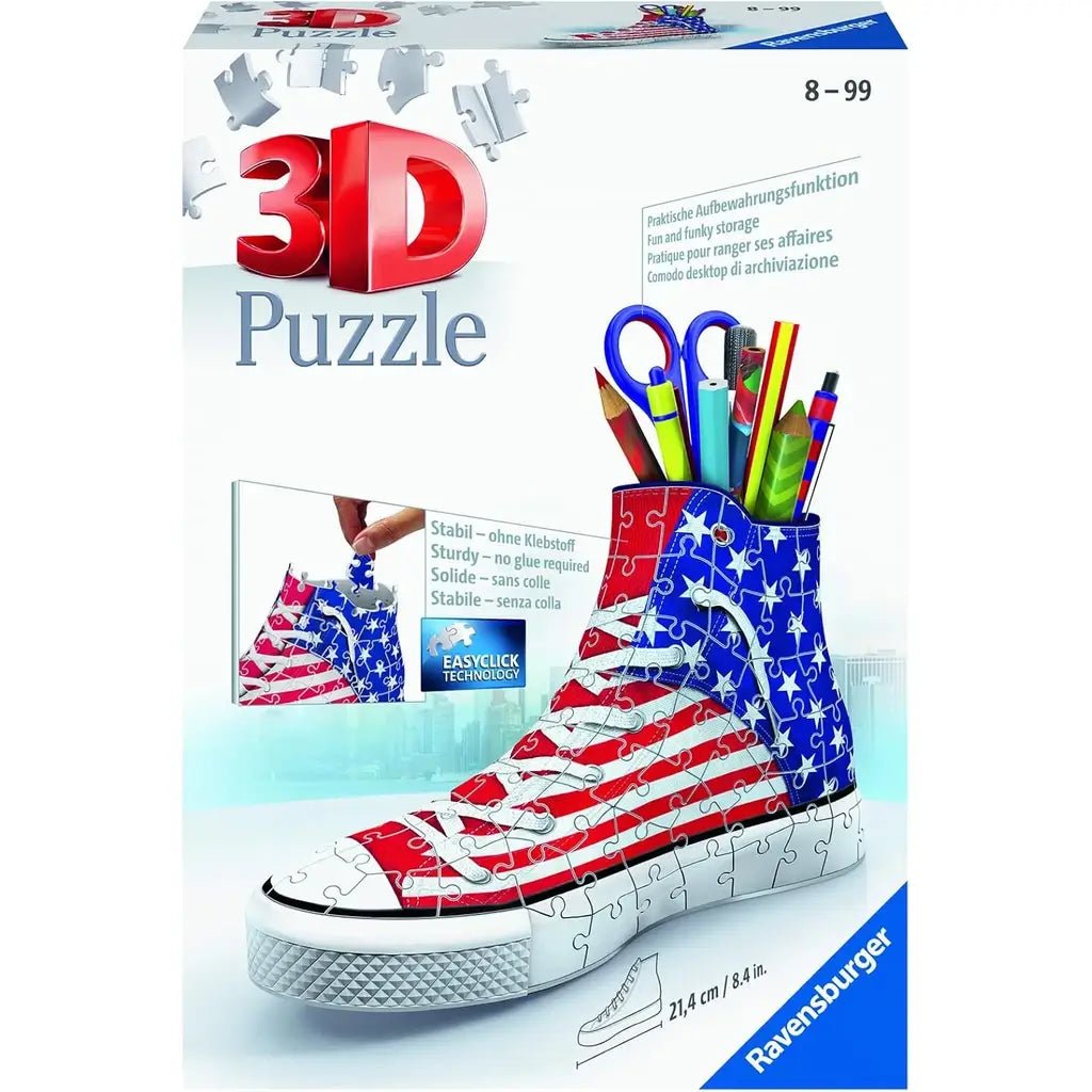 Puzzle 3D Portapenne Sneaker Flag Ravensburger - BabyLud