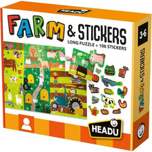 Puzzle Fattoria con 106 Stickers Headu MU24926 - BabyLud
