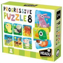 Puzzle Progressivo 8 Animali della Fattoria Headu MU23936 - BabyLud