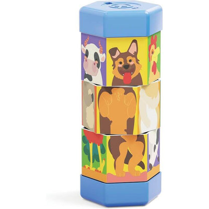 Puzzle Rotante Quercetti Tubò Mix & Match Animali 02582 - BabyLud