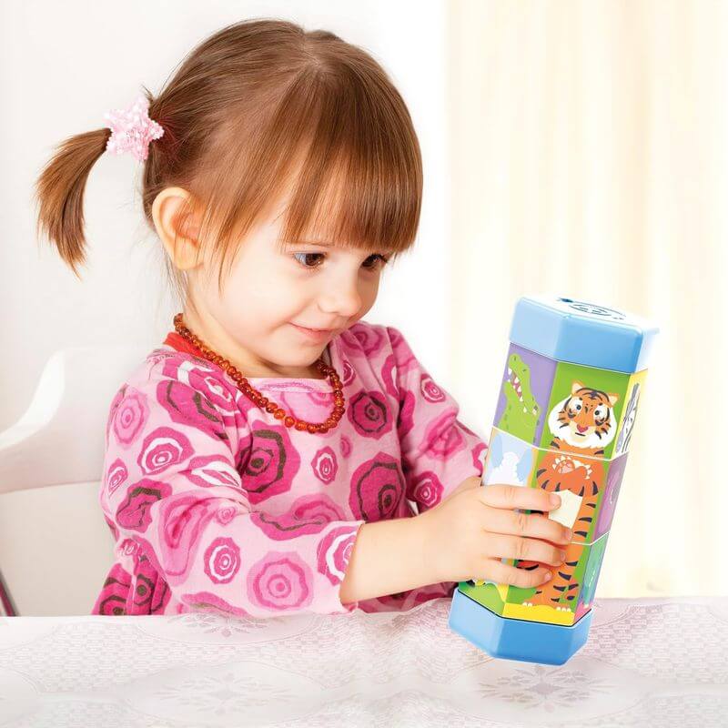 Puzzle Rotante Quercetti Tubò Mix & Match Animali 02582 - BabyLud