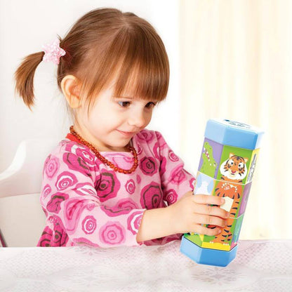 Puzzle Rotante Quercetti Tubò Mix & Match Animali 02582 - BabyLud