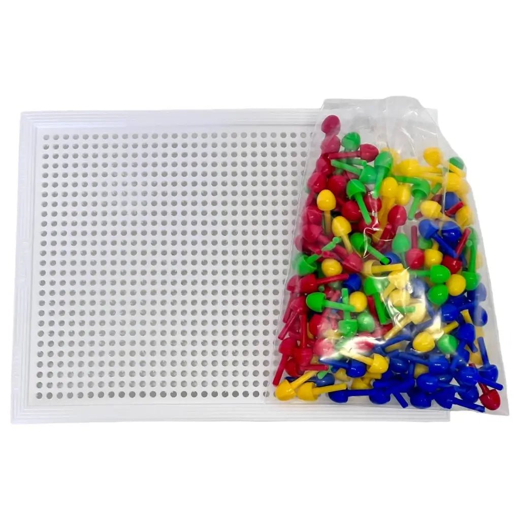 Quercetti 0060 Peg Board 120 Chiodini Colorati - BabyLud