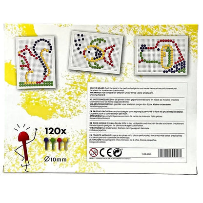 Quercetti 0060 Peg Board 120 Chiodini Colorati - BabyLud