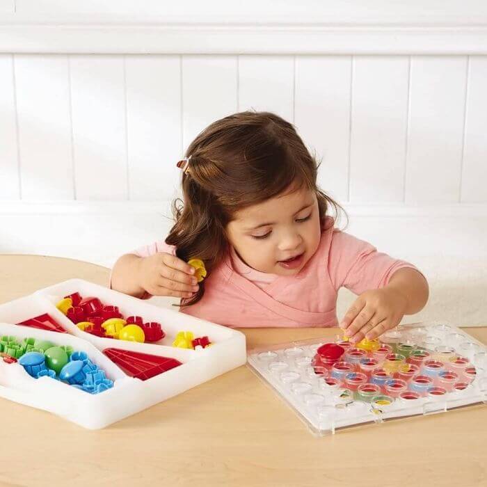 Quercetti 4190 Fantacolor Junior Mosaico 3D con 48 Bottoni - BabyLud