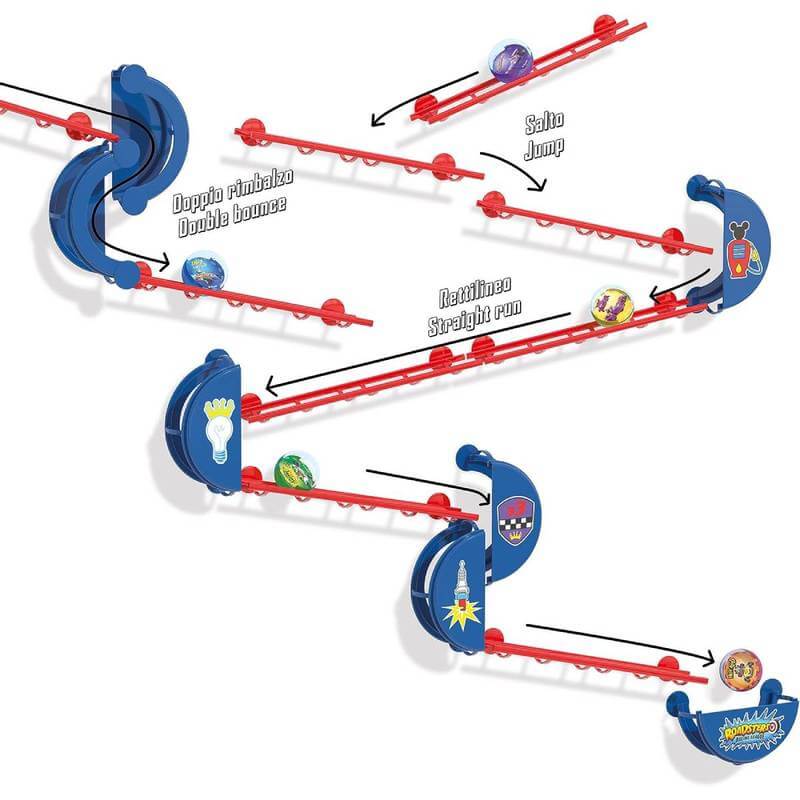 Quercetti 6672 Pista Per Biglie Mickey Roadster Racers - BabyLud