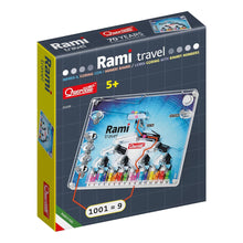 Confezione Quercetti Rami Travel con pannello trasparente a sfere colorate per apprendere il coding con numeri binari, età 5+