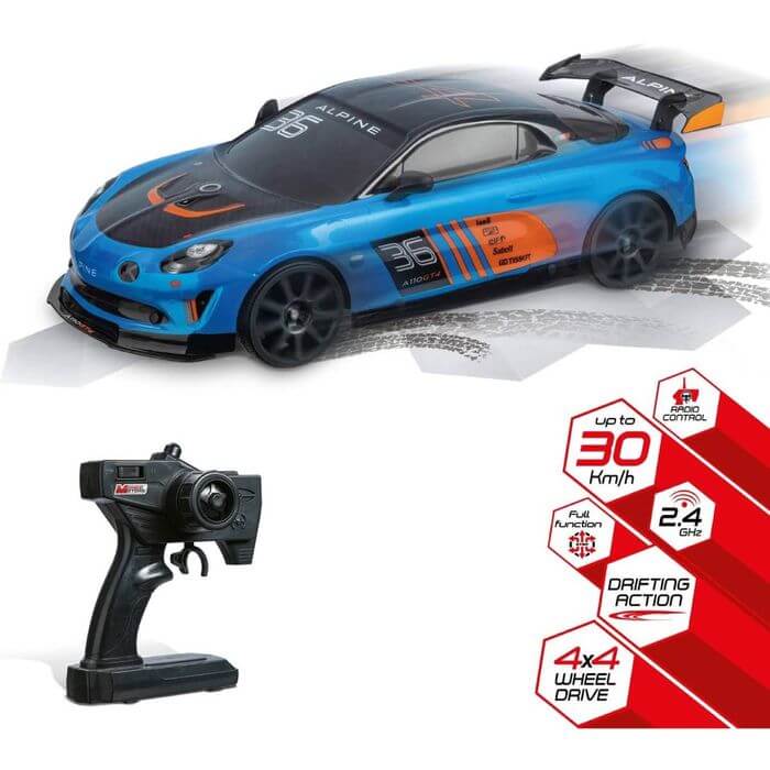 Renault Alpine GT4 Radiocomandata 1:10 con Fari LED - BabyLud