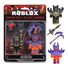Set Roblox con 2 personaggi articolati in plastica rigida, accessori inclusi, varianti assortite Site 76 Prison Anomalies e Dungeon Quest Volcanic Chambers