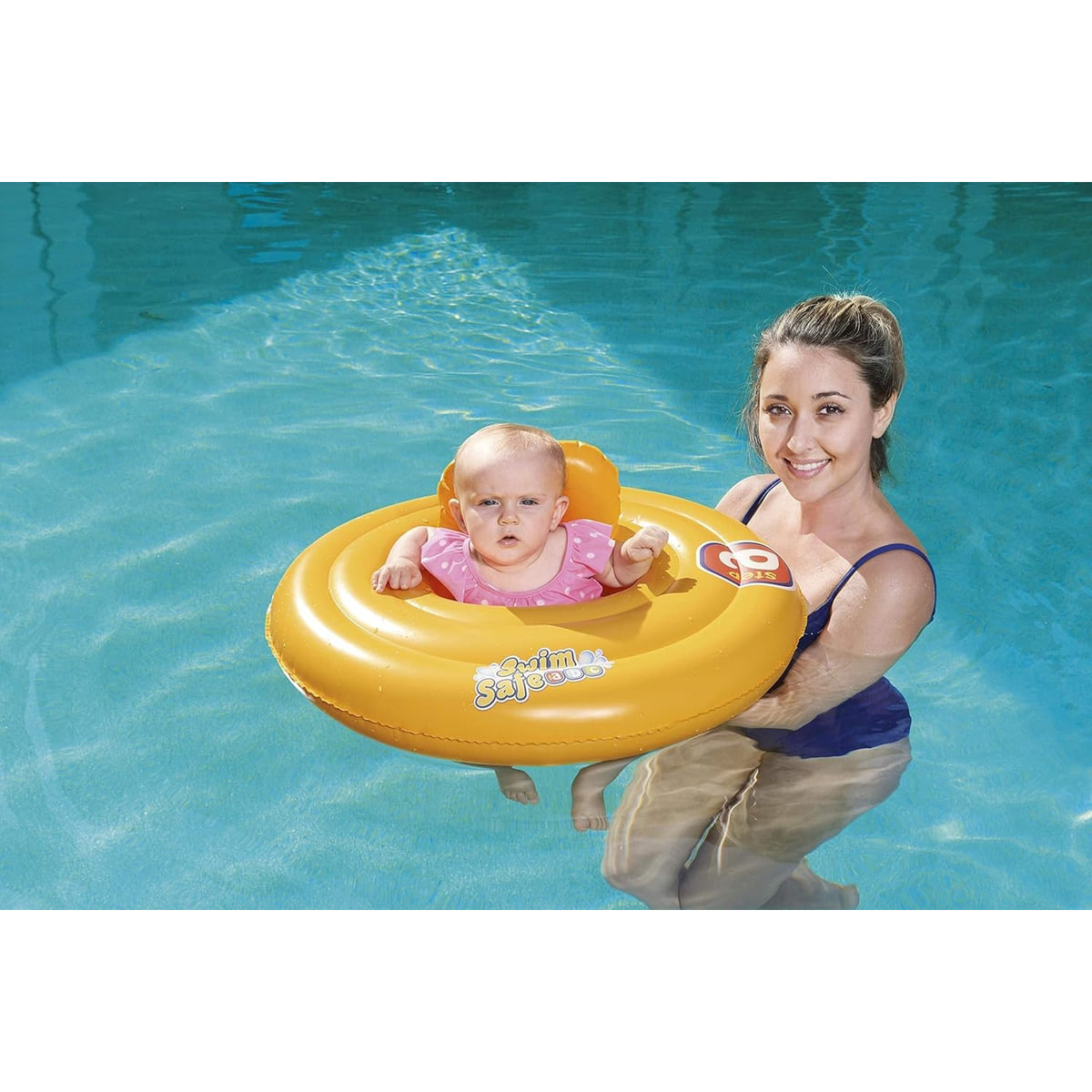 Salvagente mutanda gonfiabile giallo Bestway Swim Safe con seduta integrata per neonati, bambino in piscina