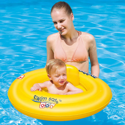 Salvagente mutanda gonfiabile giallo Bestway Swim Safe con seduta integrata per neonati, bambino in piscina