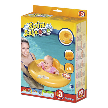 Salvagente mutanda gonfiabile giallo Bestway Swim Safe con seduta integrata per neonati, bambino in piscina