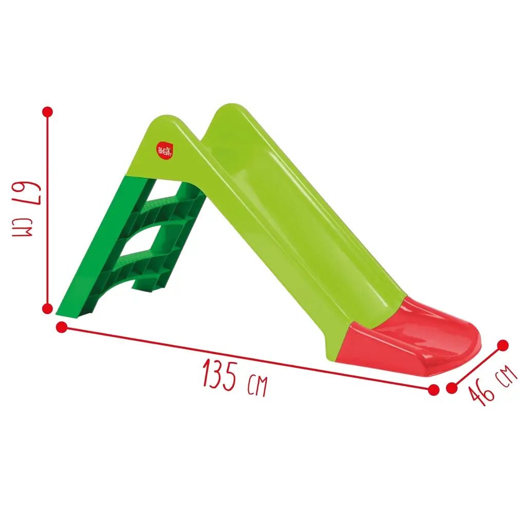 Scivolo Bambini Verde 3 Gradini Antiscivolo Supporto 30 kg - BabyLud