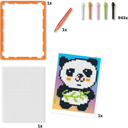 Set Chiodini Quercetti 0768 Pixel Art Panda - BabyLud