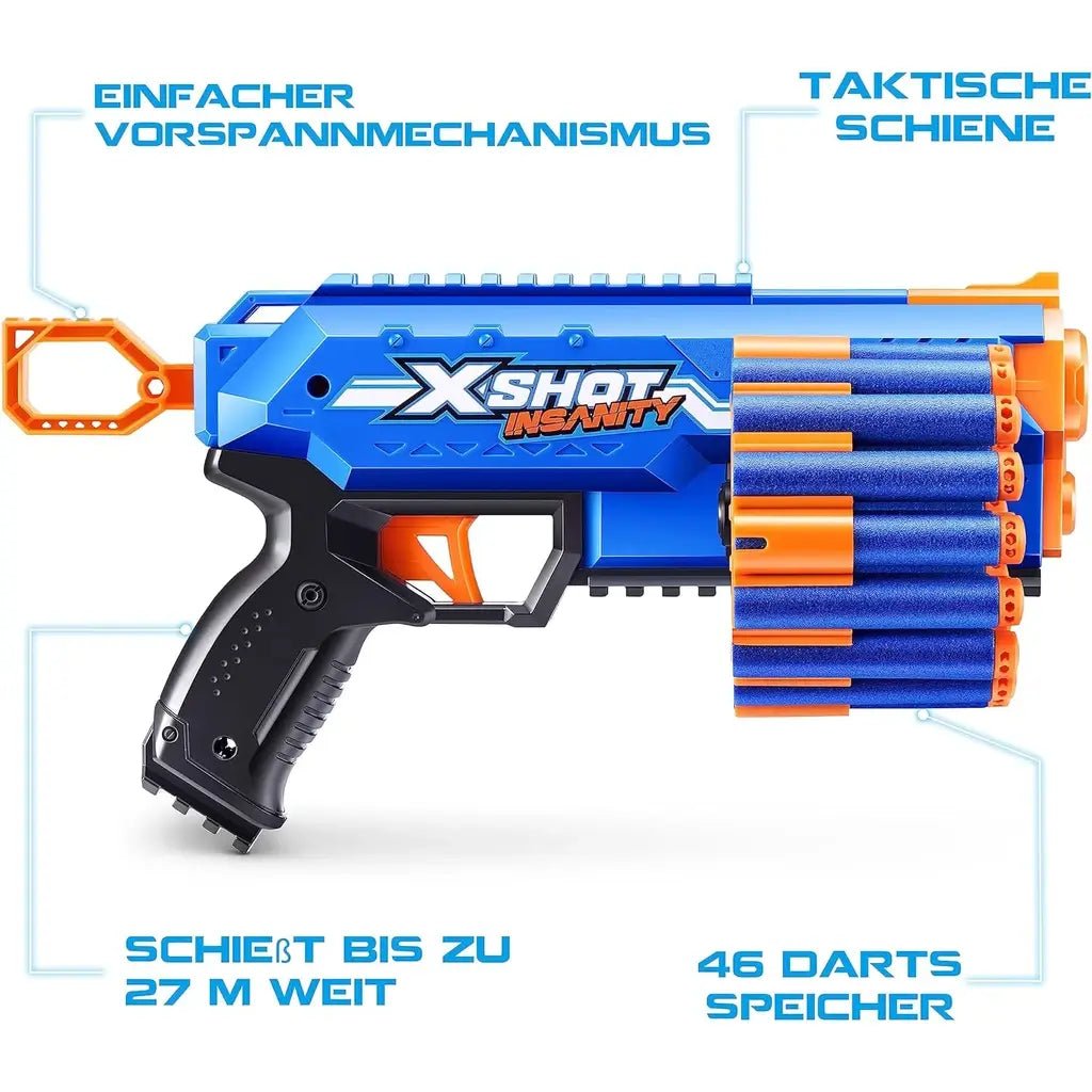 Set da 2 Blaster X - Shot Insanity Manic Zuru 48 Dardi - BabyLud