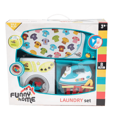 Set Lavanderia Lavatrice Ferro da Stiro Asse da Stiro - BabyLud