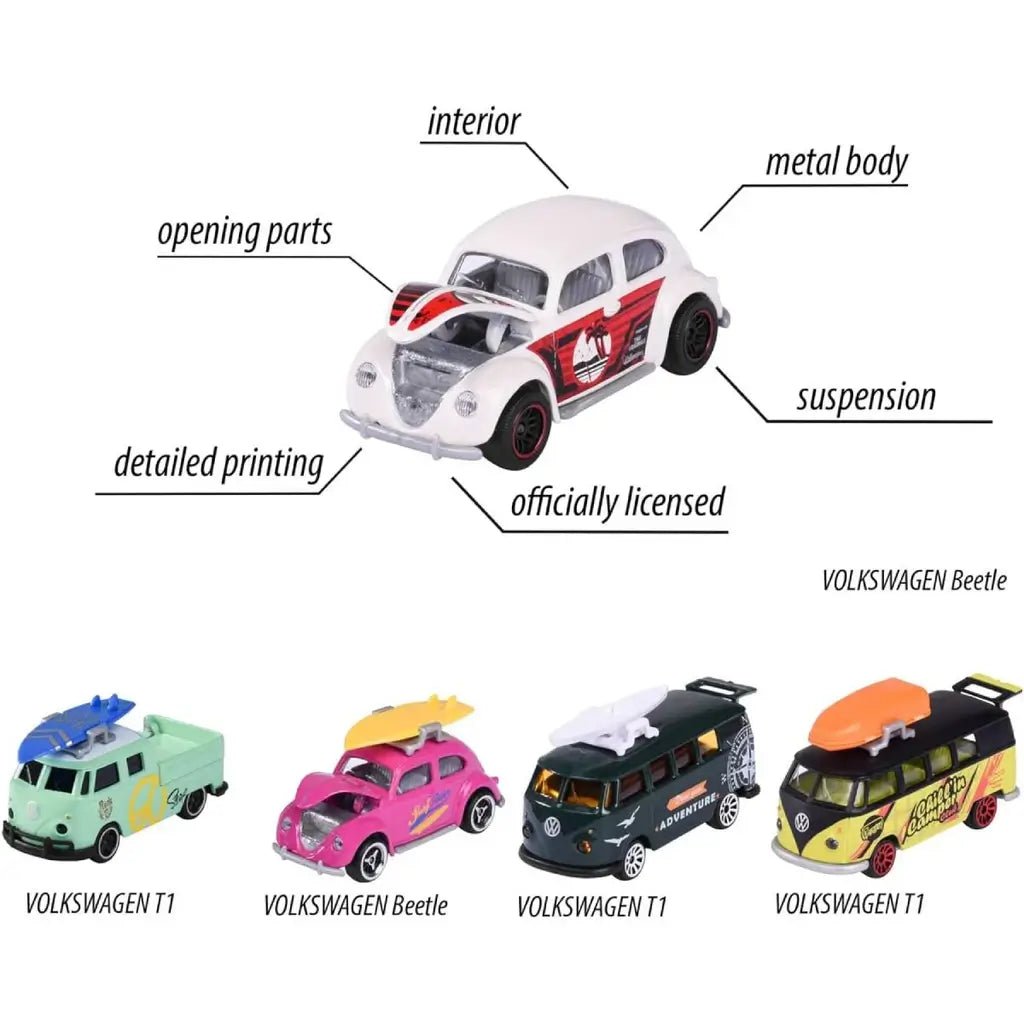 Set Modellini Volkswagen Majorette 5 Auto Esclusive - BabyLud