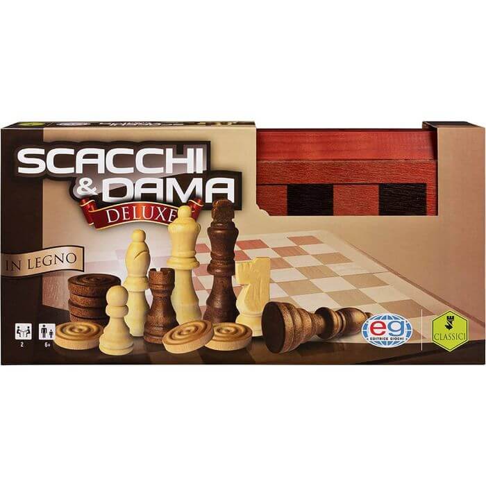 Set Scacchi e Dama Deluxe in Legno - 2 in 1 - BabyLud