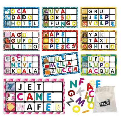 Tombola Montessori Lettere e Parole Headu IT20515 - BabyLud