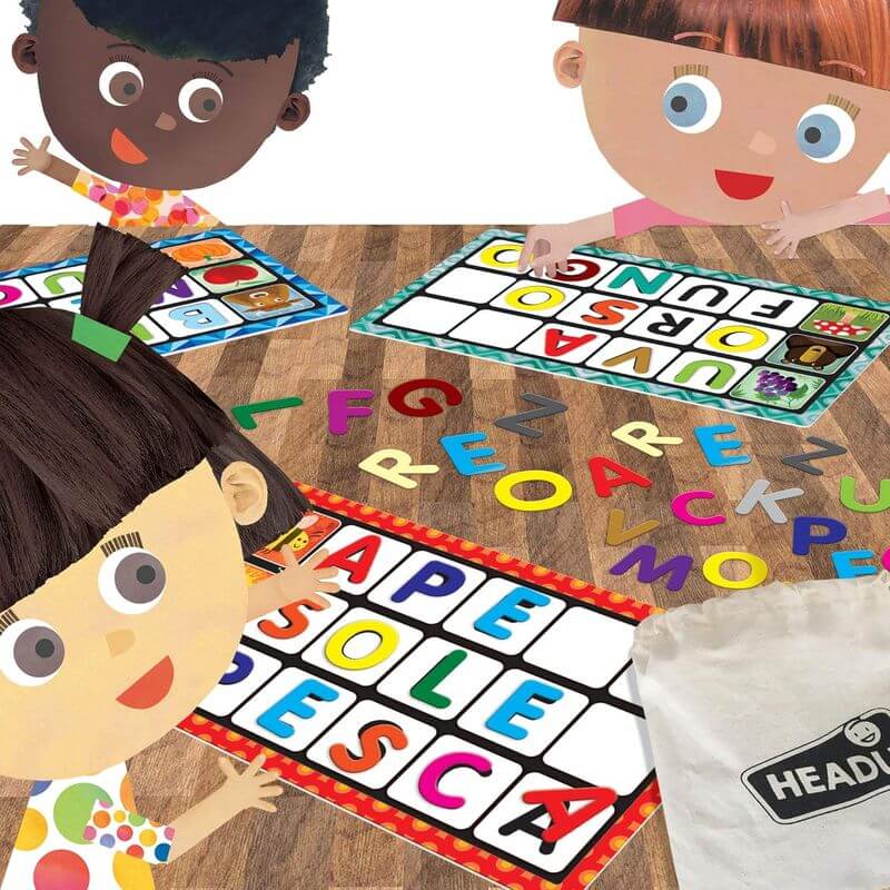 Tombola Montessori Lettere e Parole Headu IT20515 - BabyLud