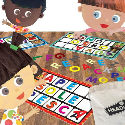 Tombola Montessori Lettere e Parole Headu IT20515 - BabyLud