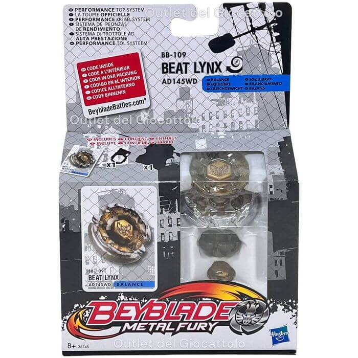 Trottola Beyblade Metal Fury Beat Lynx - BabyLud