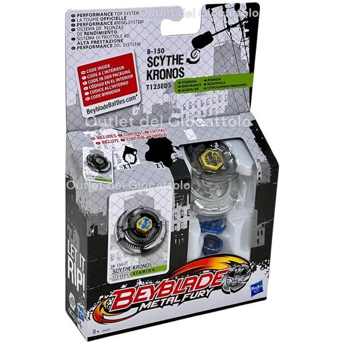 Trottola Beyblade Metal Fury Scythe Kronos - BabyLud