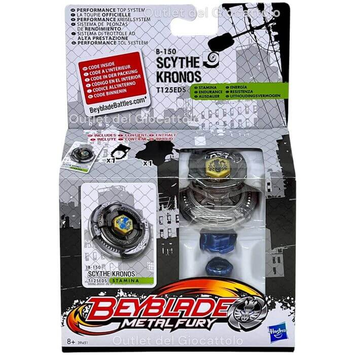Trottola Beyblade Metal Fury Scythe Kronos - BabyLud