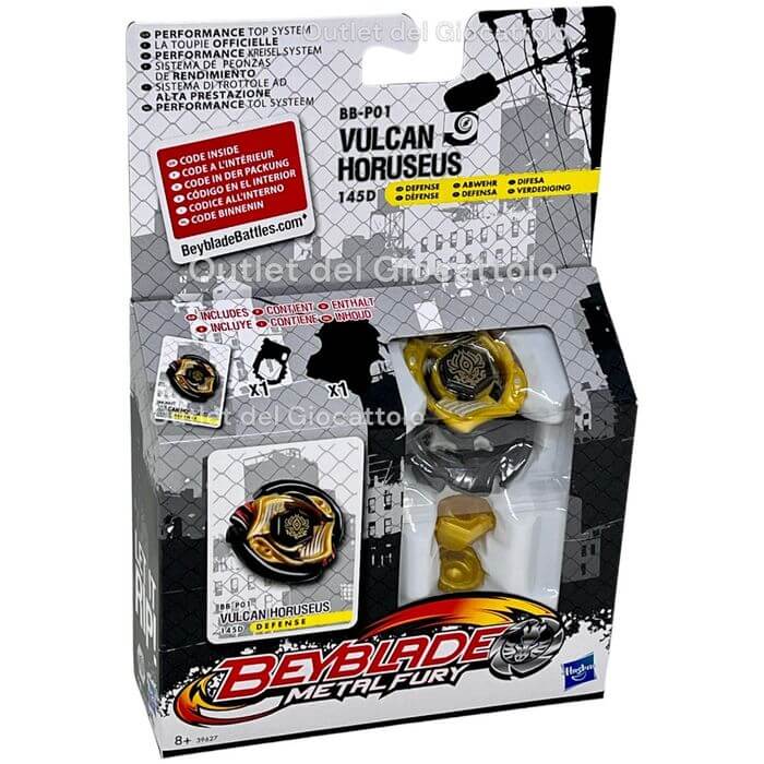 Trottola Beyblade Metal Fury Vulcan Horuseus 145D Difesa - BabyLud
