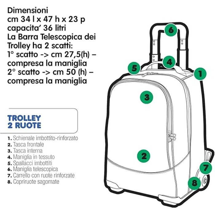 Zaino Trolley Go Pop Born To Play GG9Q3710 - BabyLud